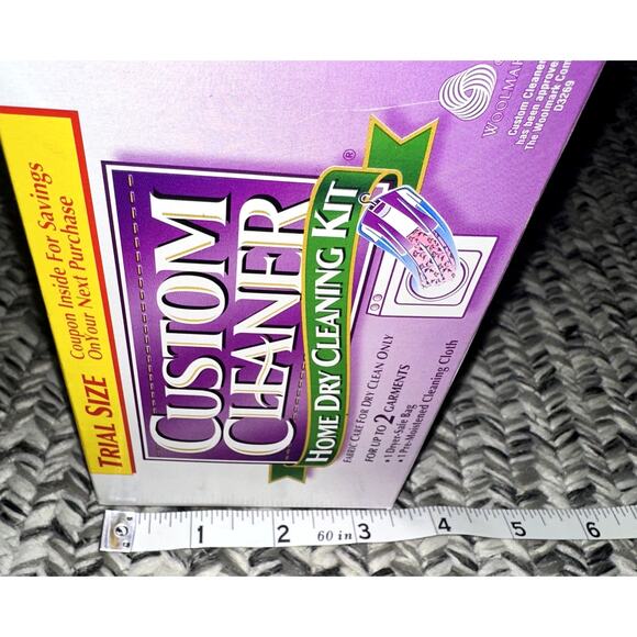 Vintage 1999 Custom Cleaner Home Dry Cleaning Trial size Up To 2 Garments - Picture 4 of 5